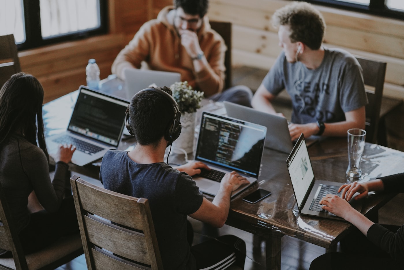 A team reviewing advertising performance together